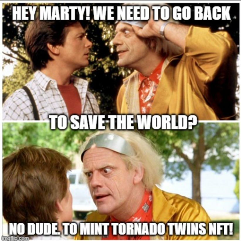 You are not yet late for the mint of @TornadoTwinsNFT Better join now so that you will not regret it later. 

LFGGG!!! 🚀🚀🚀

#MEME #BIMH #Bullish