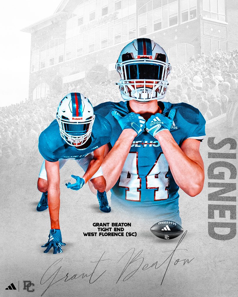 The hits just keep on coming 🎯 

Please welcome our next signee from Florence, SC: A tight end, Grant Beaton!!

#GoBlueHose