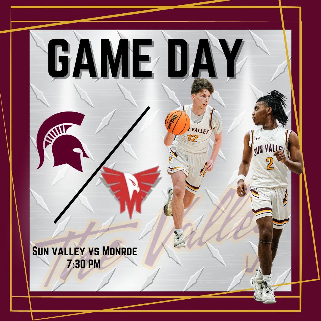 GAME DAY IN THE VALLEY

🆚 Monroe
📍 Sun Valley High School
⏰ 7:30 PM