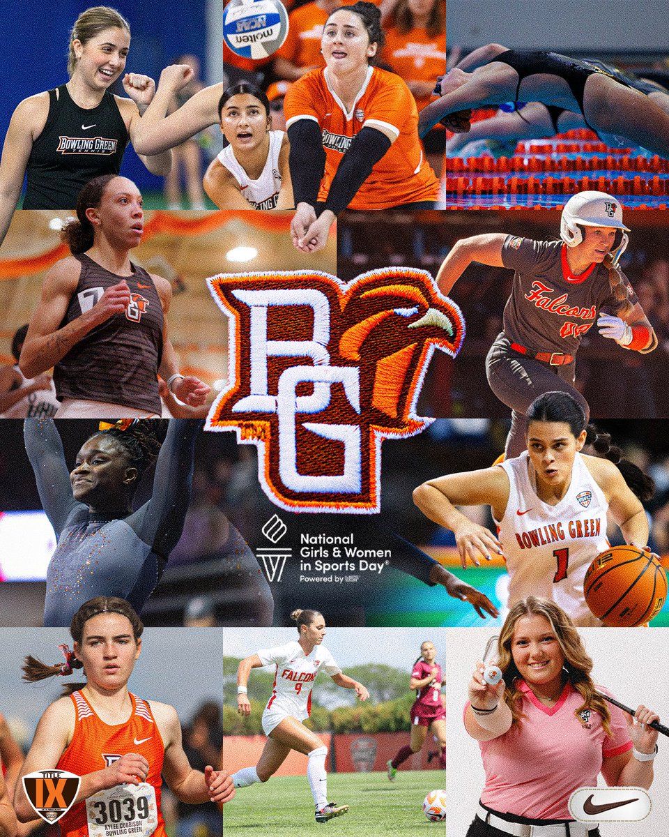 BGSU_Athletics's tweet photo. Join us in celebrating National Girls and Women in Sports Day!  

Not just today, but every day we celebrate the women who lead, inspire and achieve in both sport and life!

Join us tonight to celebrate as @BGSUWBB hosts Ohio at 7 p.m.

#AyZiggy 🟠🟤 https://t.co/FEuS7VBUJ8