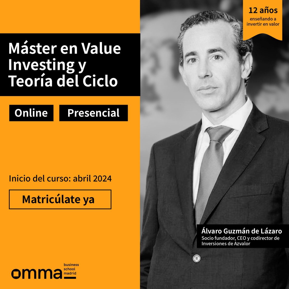 Aprende a valorar empresas e invertir en la bolsa.

La mayoría de nuestros profesores han aplicado durante años estas ideas con excelentes resultados. 📈

¡No te quedes sin tu plaza!

👉 omma.edu.es/master-value