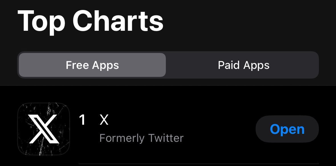 𝕏 is now the #1 most downloaded app of any kind!