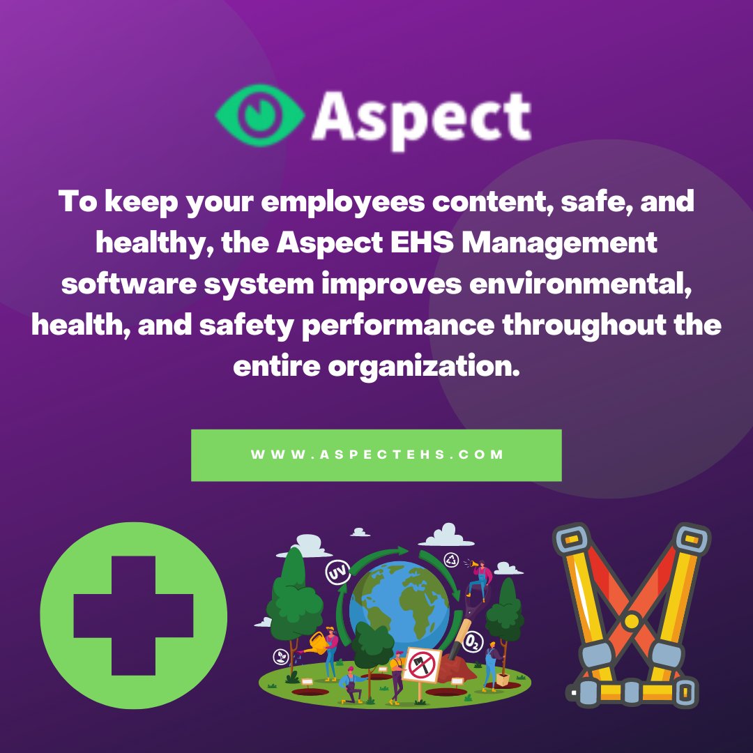 disruptive_adv's tweet photo. To keep your employees content, safe and healthy - the Aspect EHS Management software system improves environmental, health and safety performance throughout the entire organization.
#EHS #AspectEHS #Environment #Health #Safety #EHSManagement #EHSSolution #EnvironmentHealthSafety https://t.co/3tcSeBP5z9
