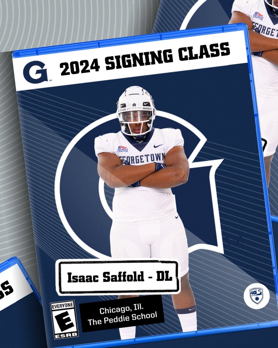 Officially home on The Hilltop 🐶 🦴 𝗦𝗜𝗚𝗡𝗘𝗗 → @IsaacSaffold_ 🏠 Chicago, IL 🏫 The Peddie School 🏈 DL Powerful defensive-lineman joining the Hoya Family from The Peddie School. #NSD24 x #HOYASAXA