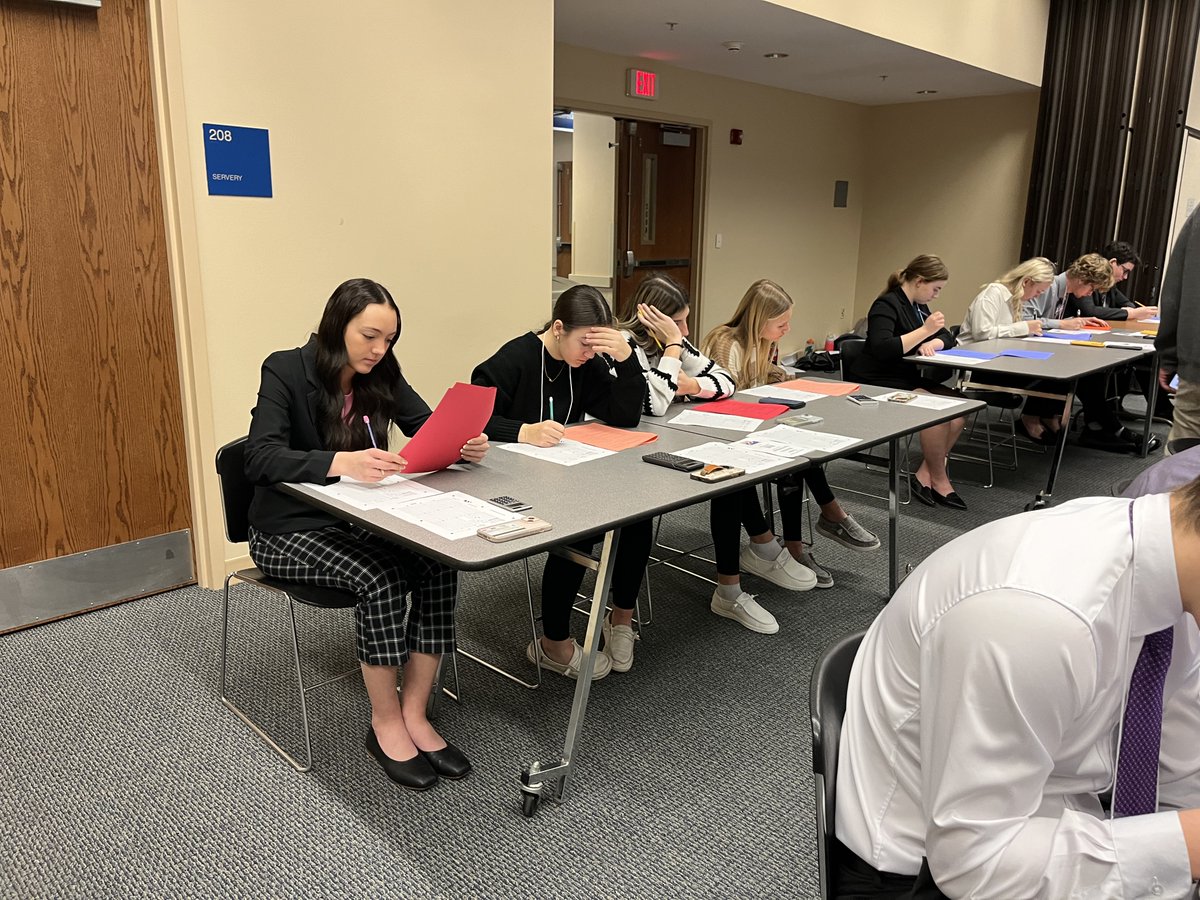 SPwildcatsne's tweet photo. St. Paul Business and Technology students are hard at work competing at the UNK Business Contest. Stay tuned this afternoon for results. #WeAreStPaul https://t.co/3mWtL8ybjx