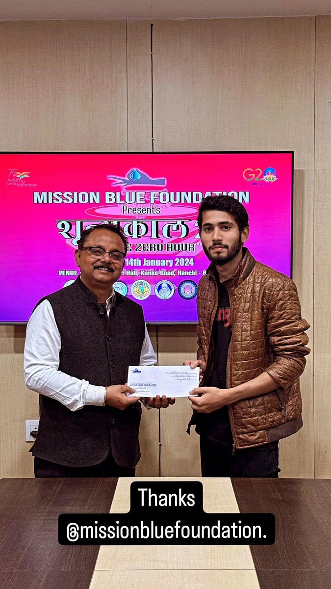 ModassirImam9's tweet photo. Thanks mission blue foundation https://t.co/bQ9zNlZtAW