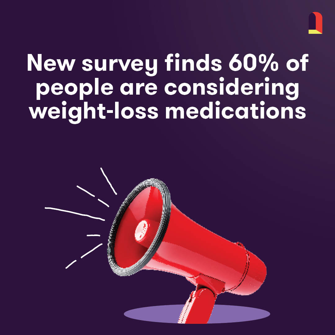 wondrhealth's tweet photo. BREAKING: Our latest survey reveals the majority of people would consider taking weight-loss medications. Read more to learn what this means for you and your workforce when offering these medications: https://t.co/nL7saCladJ https://t.co/BX9Mqy70Ap