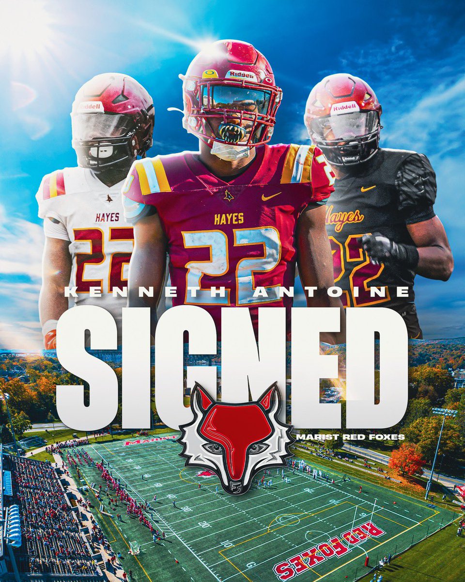 KennethAntoin3's tweet photo. Next Chapter📍@Marist_Fball 
Thank you God, Family,Teammates, and Coaches.  2️⃣2️⃣
@CoachMWillis @coachkevjohnson @CoachBobDavies @CoachTJWeyl @ShawnAntoineII @CardinalHayesFB @COACH_ONEIL @showtime_26 @Harlem__Jets @jared_valluzzi @BrianHawkins4 https://t.co/obgsxsQ7pv