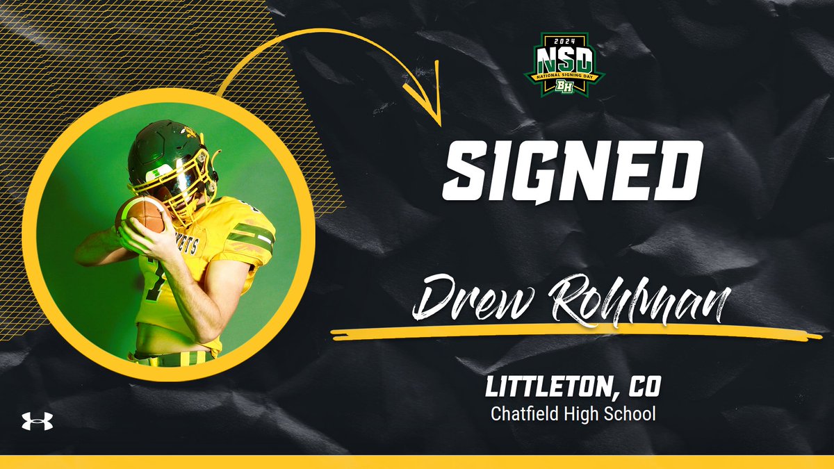 The next Yellow Jacket that chose to #PlayInTheHills is Drew Rohlman! <a href="/drew_rohlman/">Drew Rohlman</a> 
#WEoverME

🏈: WR
📏: 6'2
⚖️: 195
📽️:hudl.com/video/3/145182…