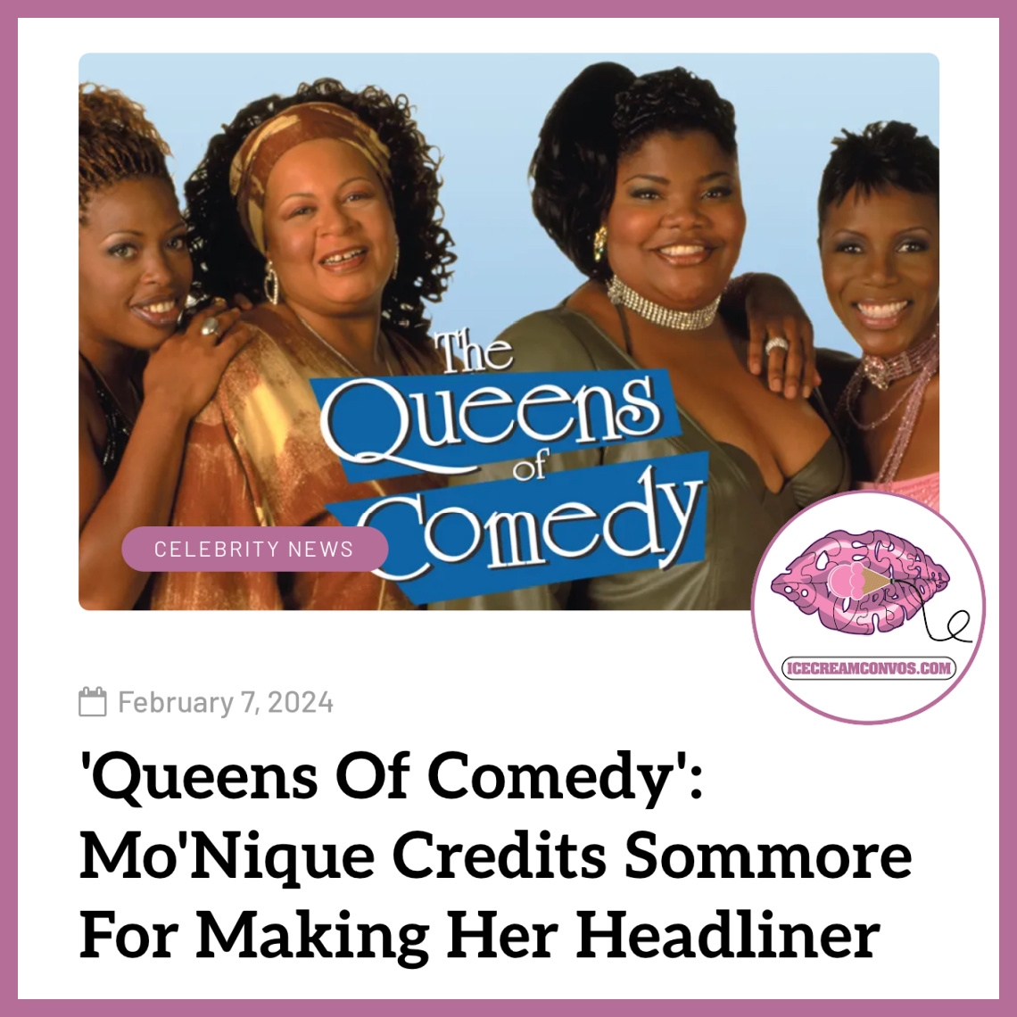 IceCreamConvos's tweet photo. I LOVE IT! Mo'Nique reflects on the 'Queens of Comedy' era on 'Club Shay Shay' and credits Sommore for making her headliner of their tour. 🎤🖤🍦 https://t.co/WXQKznHUo5
#MoNique #Sommore #QueensOfComedy #ClubShayShay #IceCreamConvos https://t.co/ZB3nkkXU1w