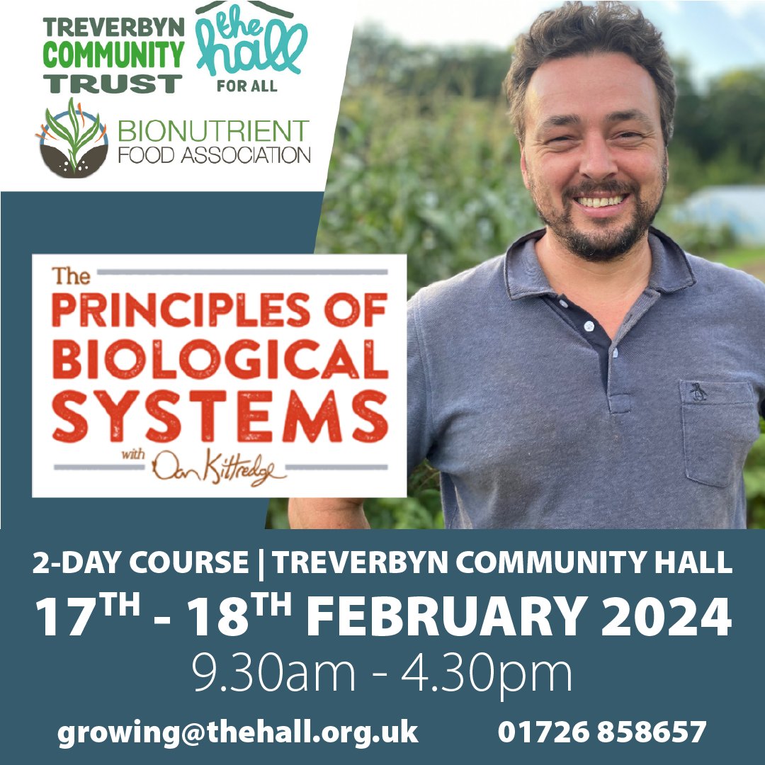 Join the 2 day course &amp; deepen your knowledge of biological farming. #agriton #treverbynhall