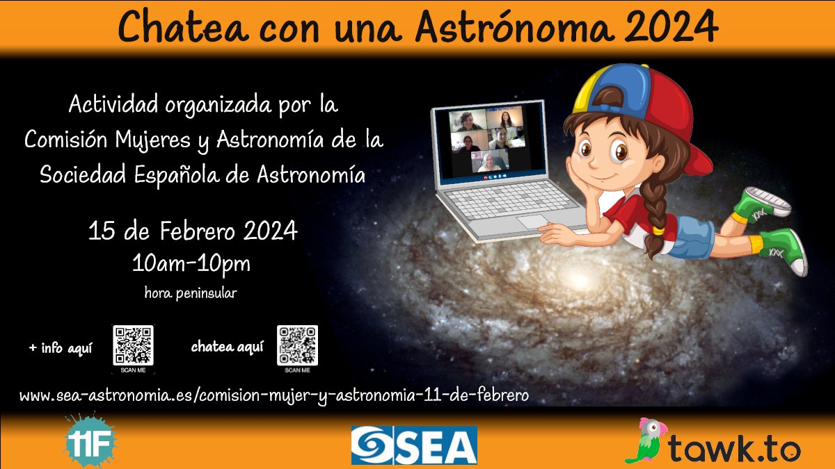SF_mentoring's tweet photo. International Day for Women and Girls in STEM ✨✨✨

⚠️ Event alert ⚠️

El próximo 15 de febrero, de 10am a 10pm CET, tendrá lugar la VII edición de "Chatea con una Astrónoma" en el marco del 11 de febrero: Día Internacional de la Mujer y la Niña en Ciencia. https://t.co/IEhACtfjtm