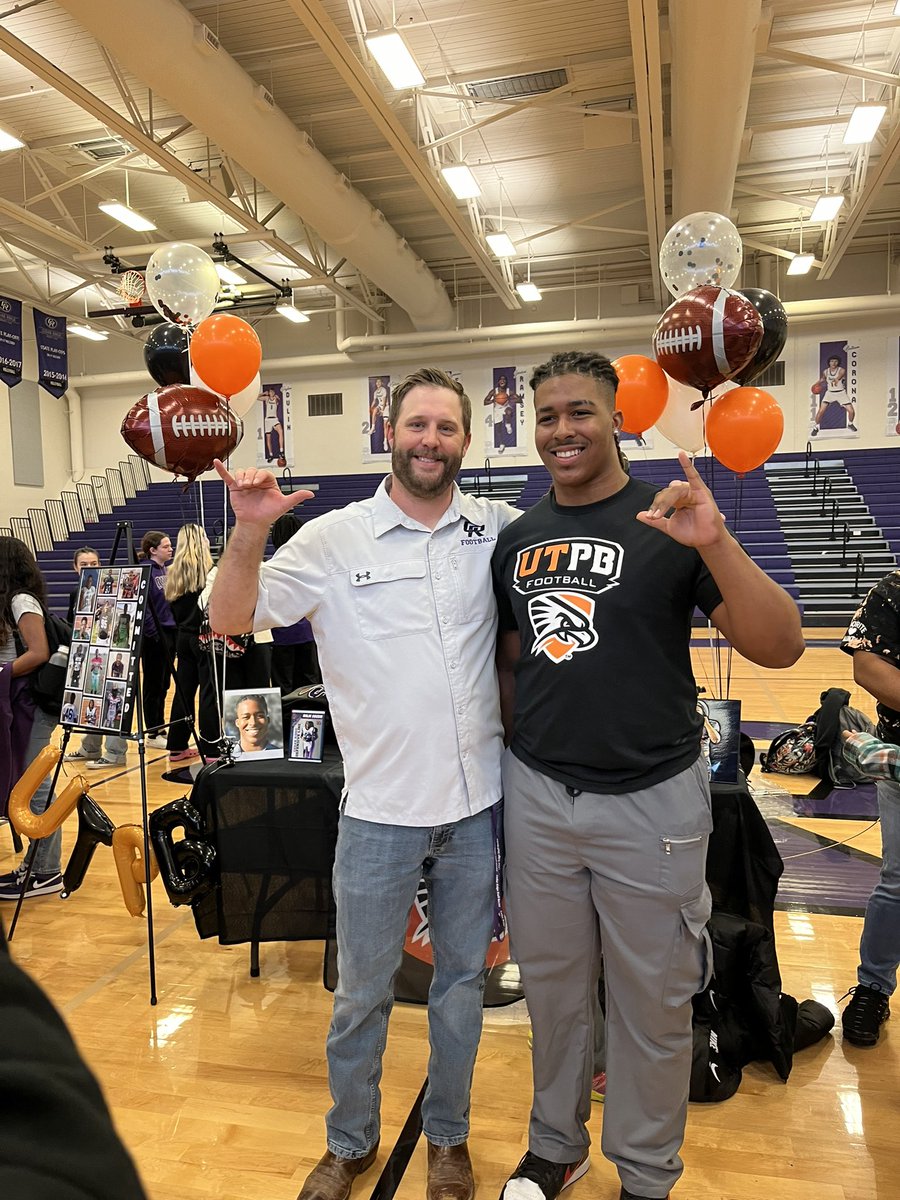 Super proud of all 3 of these guys! @HSUCowboys , @Miners_FB , and @UTPBFootball are getting some great athletes, scholars, and role models! Good luck and go be great!!