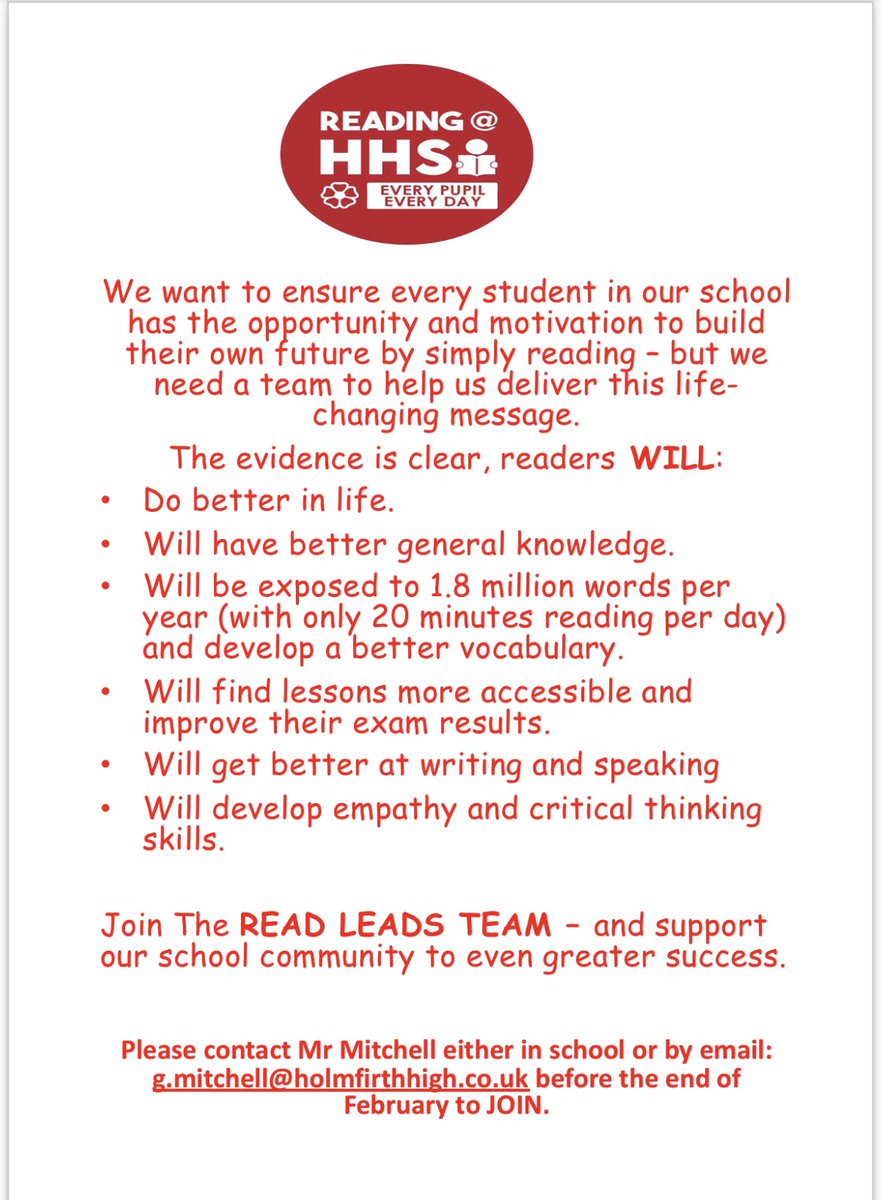 HHS_Reading's tweet photo. Creating a pupil leadership team to help coordinate and support all our in school reading and literacy activities. Raising the profile of, and continuing to create a buzz about reading!
#ReadingForPleasure #ReadAndLead https://t.co/jwc3jVjkrt