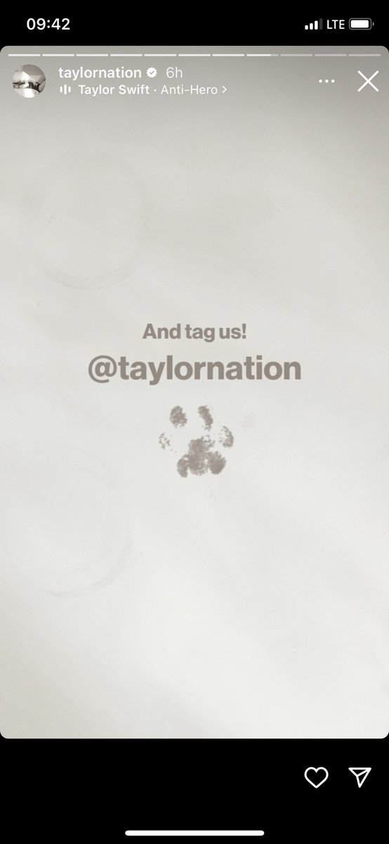 ItsMeHiTheProb's tweet photo. So guys!! LOOK AT THIS!! So the new story @taylornation13 posted, they obviously have paw prints. When you search “The Tortured Poets Department” or “TTPD” when you add stickers to your Instagram story, paw prints come up… WHAT DOES THIS MEAN?? #THETORTUREDPOETSDEPARTMENT https://t.co/fdOPbklLn0
