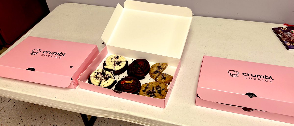 awlsmo's tweet photo. Happy Heart ❤️ Healthy Month!  Thank you for the snacks Savage &amp; Associates and AW Wellness for the healthy snacks!  
**sorry not sorry for the Crumbl that was dropped off, though** 🍪 🍪🍪 https://t.co/vbiYYvmNyJ