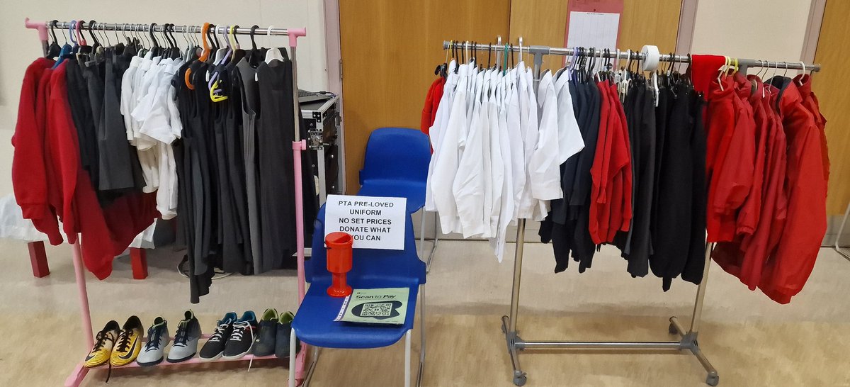 PRELOVED UNIFORM in the school hall during parents evening.

No set prices, feel free to take if you need anything and any donations in cash or card is gratefully received to enable us to keep supporting the school.

More stock is available so do let office know.

<a href="/Willowbrk/">Willowbrook PS</a>