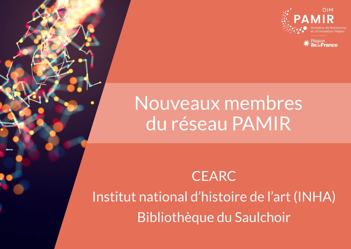 DIM Patrimoines matériels (@reseau_pamir) on Twitter photo 🙌 Le CEARC de l'<a href="/UVSQ_Research/">UVSQ Research</a>, l'<a href="/INHA_Fr/">INHA</a> et la bibliothèque du Saulchoir rejoignent le <a href="/reseau_pamir/">DIM Patrimoines matériels</a> !
📌 pamir.fr/reseau/cearc/
📌 pamir.fr/reseau/inha/
📌 pamir.fr/reseau/saulcho… 🙌 Le CEARC de l'<a href="/UVSQ_Research/">UVSQ Research</a>, l'<a href="/INHA_Fr/">INHA</a> et la bibliothèque du Saulchoir rejoignent le <a href="/reseau_pamir/">DIM Patrimoines matériels</a> !
📌 pamir.fr/reseau/cearc/
📌 pamir.fr/reseau/inha/
📌 pamir.fr/reseau/saulcho…