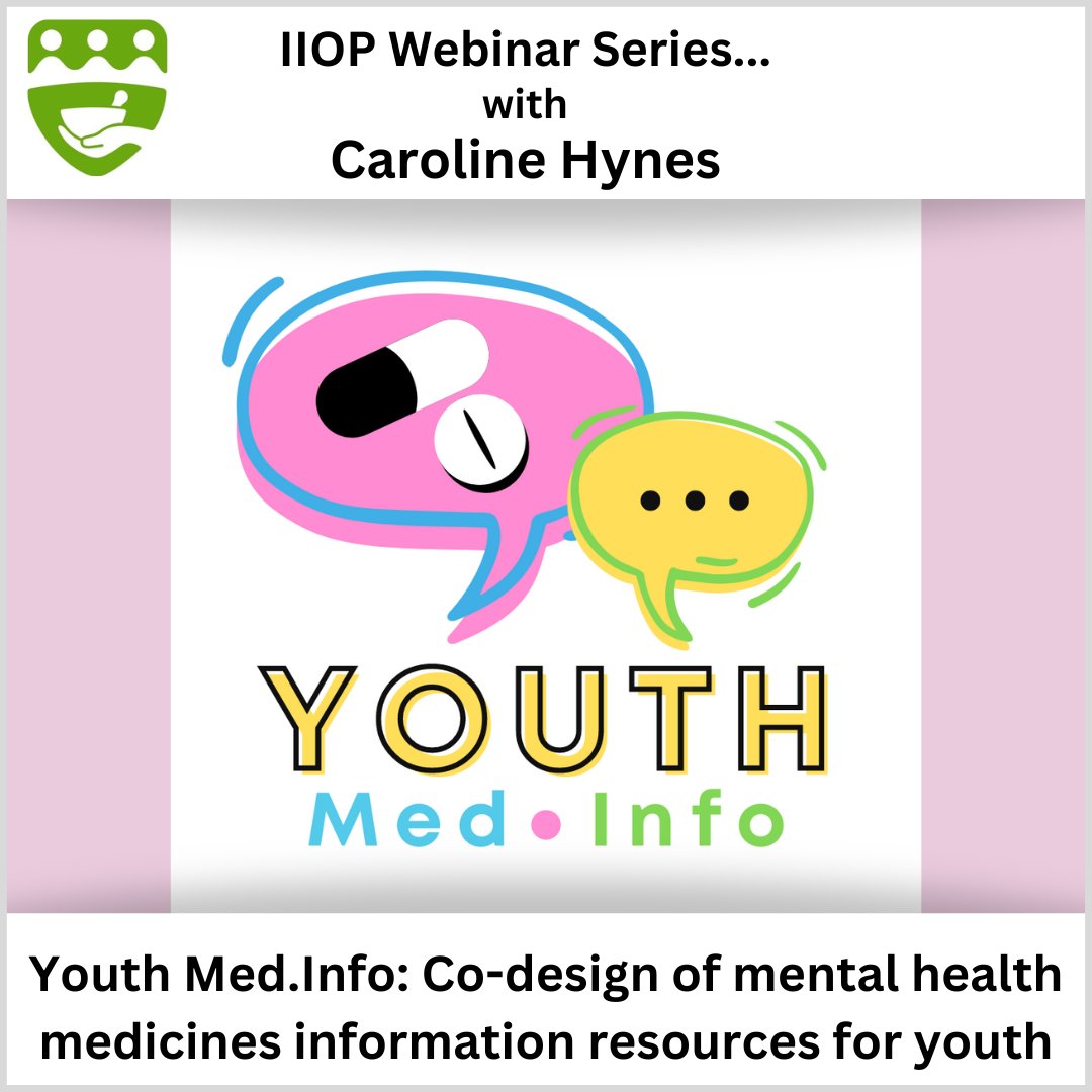 For our next webinar we're delighted to welcome Caroline Hynes, Senior Pharmacist, St John of God Hospital, to deliver a webinar on the YouthMed.info resource

🗓️14th February
🕗8.00pm 

You can register here➡️iiop.ie/content/webina…