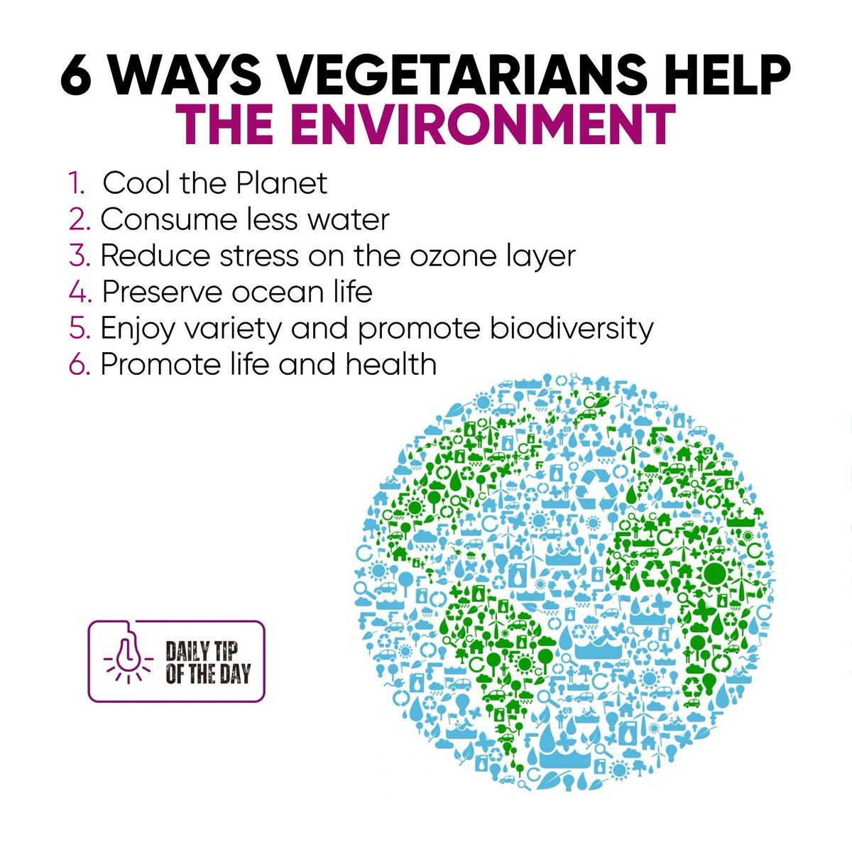 6 ways vegetarians help the environment.

#ecoveggieefforts
#greenvegetarianliving
#ecofriendlyeating
#sustainableveggiechoices
#veggieecowarriors
#plantpoweredplanet