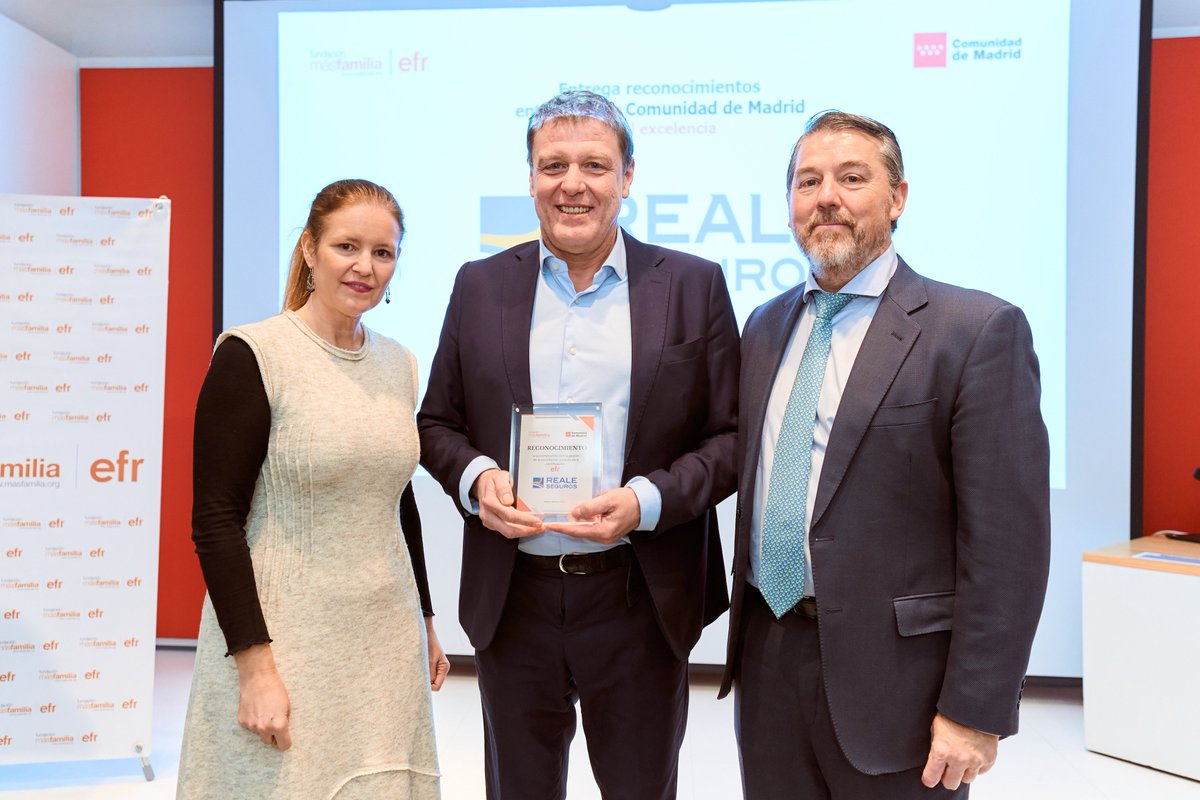 🔴#RealeNews| <a href="/Reale_Seguros/">Reale Seguros</a>, asiste a la presentación del estudio “Barómetro de la Conciliación en la Comunidad de Madrid” de  @masfamilia, y es reconocida como una de las mejores empresas en materia de #Conciliación.

📈El #BarómetroDeLaConciliación permite conocer la evolución