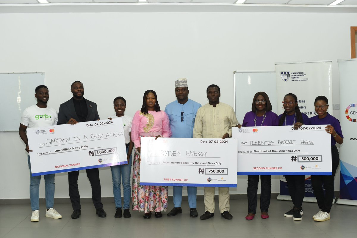 EDC4SME's tweet photo. Meet the winners of the AgroHack Challenge National Finals:🥇 Garden in a Box Africa 🥈 Ryder Energy 🥉 Teeentee Rabbit Farms. Their dedication inspires us!
Join us in applauding their achievements! Don't miss out on the TNY Program. Register for FREE now! #Agrohack #Innovation https://t.co/mF3i798CZH