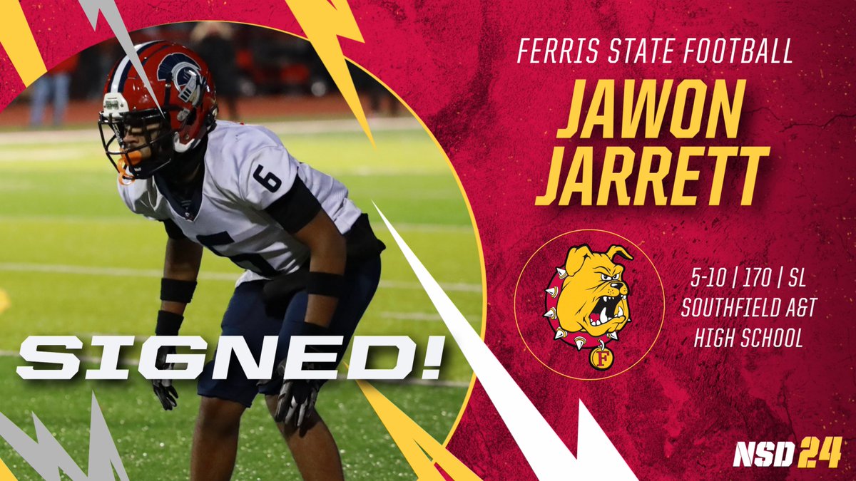 2024 SIGNEE ALERT! Another DAWG is in the fold! Talented slot receiver Jawon Jarrett from Southfield A&amp;T is a Bulldog! Congrats! #FSUNSD24 <a href="/JawonJarrett/">SMOKE🥷🏽</a>