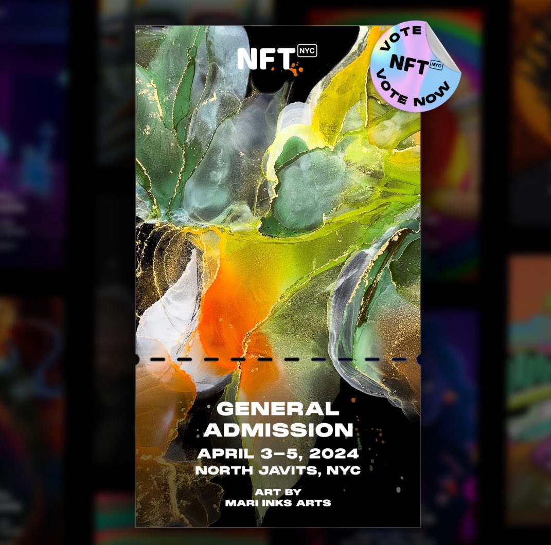 Good morning ☀️ it’s been a long time❤️ I came here today to ask for your Vote for my artwork to be featured on the NFT Tickets for #NFTNYC2024 nftnyc.tickets/vote?tkt=17368…
Thank you