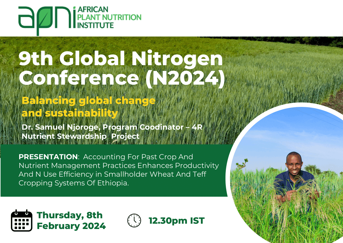 PlantAfrican's tweet photo. ๐ On Feb 8, join APNI Scientist, Dr. Samuel Njoroge, presenting lessons learned from the #4RSolution project research.
โก๏ธ Register at https://t.co/92fj4EcrWn.
#newdelhi #conference #scientist #science #agriculture #nitrogen https://t.co/fnuoyivfmI