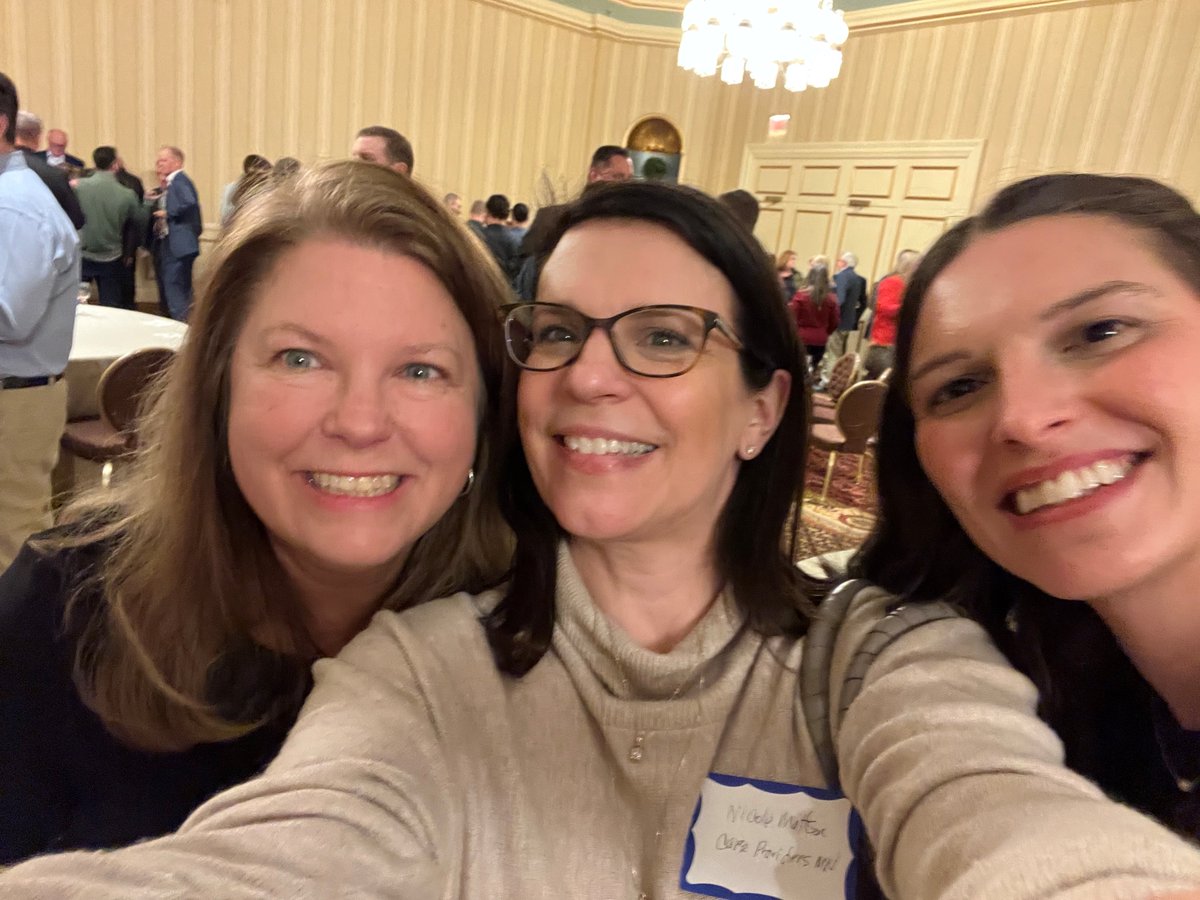 Care Providers of Minnesota staff—Nicole and Angela, and Erin Hilligan, Lifespark Senior Living, attend a DFL House and Senate Pre-session event in St. Paul, meeting with key decision-makers and legislators.