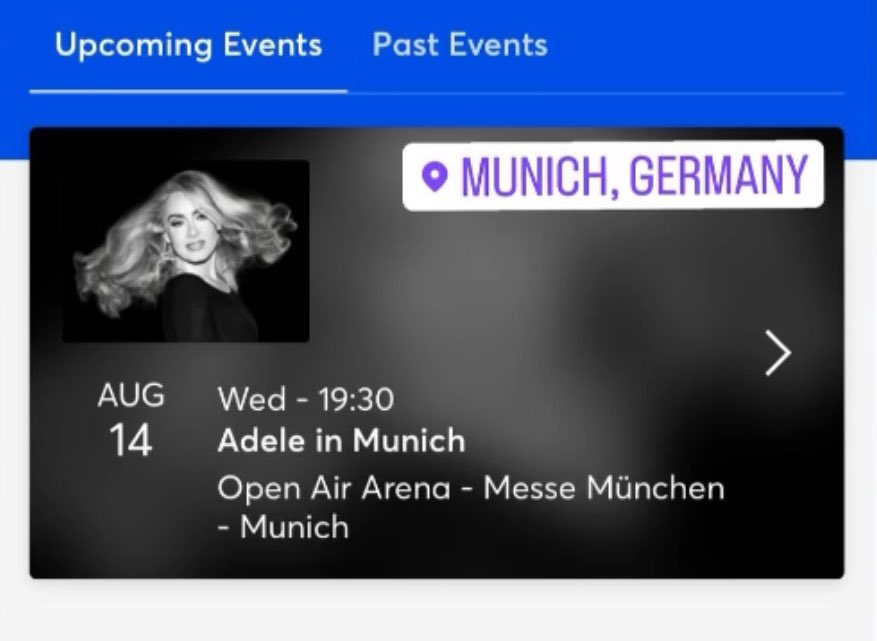Dan_chev99's tweet photo. We got tickets!! A year on from seeing her in Vegas, me and @TaliAtvars will be seeing @Adele at one of her standalone Munich dates this summer 🤩 https://t.co/rdUGc9c6gO