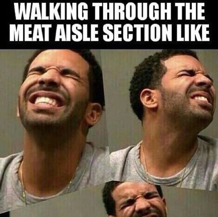 JohnOberg's tweet image. Who else knows that feeling going down the meat aisle?! 🤢🤮