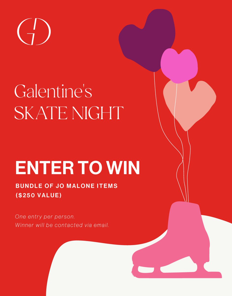 Grab your gals and head to the ice rink this Saturday, February 10th, for our Galentine's Skate Night! 🫶⛸️ Skate under our floating lanterns and enter in our @JoMaloneLondon raffle from @Nordstrom from 5pm-7pm. 💕