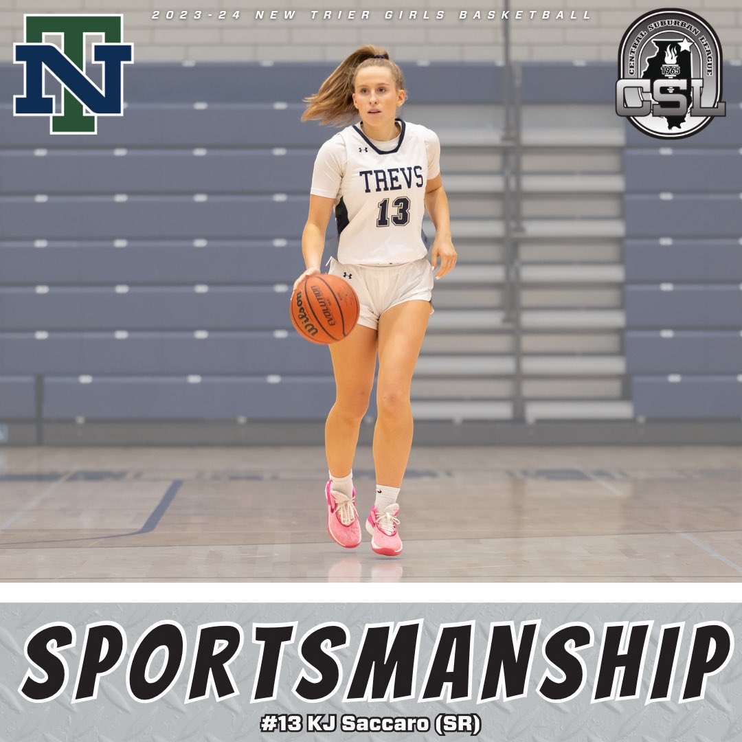 Congratulations to senior KJ Saccaro on being named to the 2023-24 Central Suburban League Sportsmanship Team.