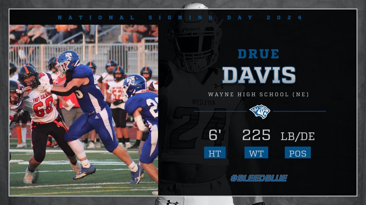 DWTigerFB's tweet photo. This guy is a work horse for the dark side!

@DrueDavis30 recorded 138 career tackles, was a 3X All-State HM and 1X All-District First Team. Davis was also on the Honor Roll for four years.

#bleedblue https://t.co/pMjCIoqquI