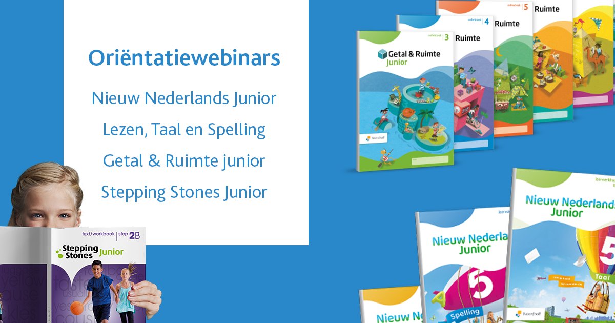 Noordhoffbao's tweet photo. 📣 Binnenkort gaan de webinarweken van start! 

Ben je aan het oriënteren op een nieuwe methode? Onze methodespecialisten vertellen je alle ins en outs van onze methoden en beantwoorden al je vragen in de live chat. Meld je gratis aan 👉 https://t.co/Hsw8lQaylS https://t.co/4YpLdZ9ZNm