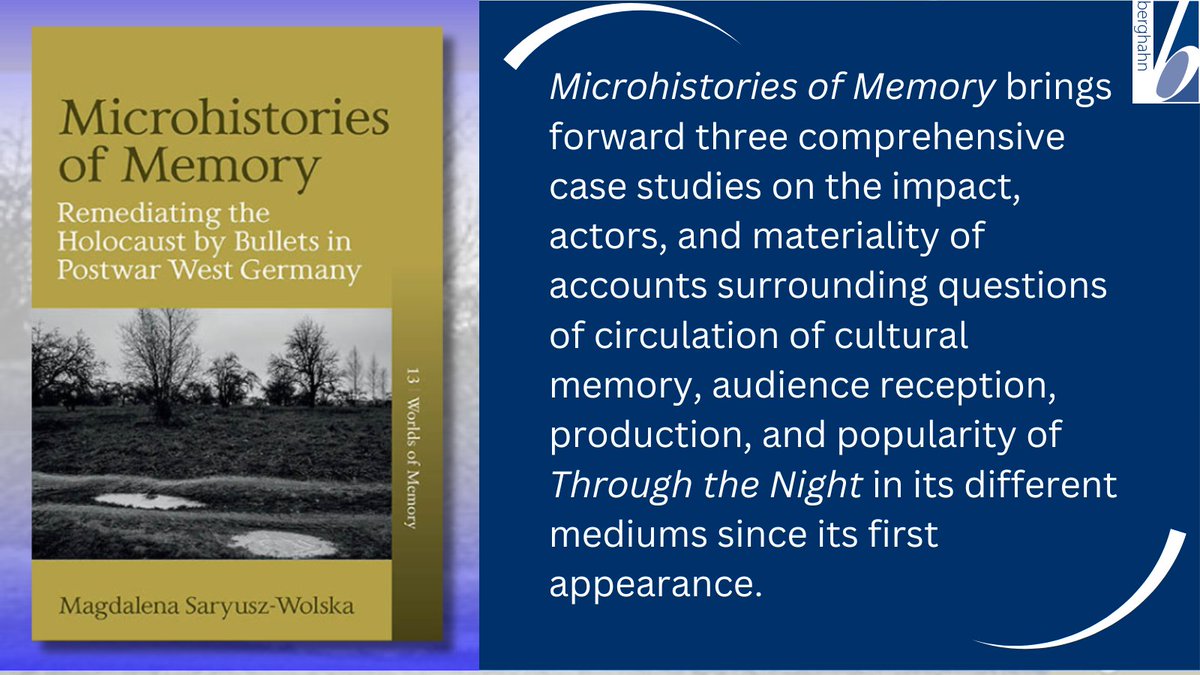 MICROHISTORIES OF MEMORY: Remediating the Holocaust by Bullets in Postwar West Germany by Magdalena Saryusz-Wolska is now available. Purchase it here: bit.ly/486A8bM #MemoryStudies #MediaStudies