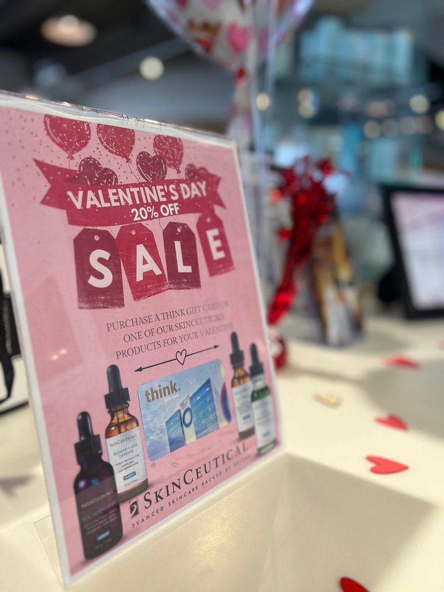 Treat yourself or your loved ones this Valentine's Day with 20% off Skinceuticals at the Think Gift Shop! Located on the lobby level of Think, our skincare selection is here to elevate your self-care routine.

#ValentinesDaySale #Skinceuticals #ThinkGiftShop #WholePersonWellness