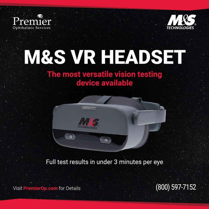Get the most versatile vision testing device available, the M&amp;S Smart System VR Headset. The Headset features Eye Tracking Functionality that monitors and maintains patient fixation on a central target. More details available at: bit.ly/3zcCTKU