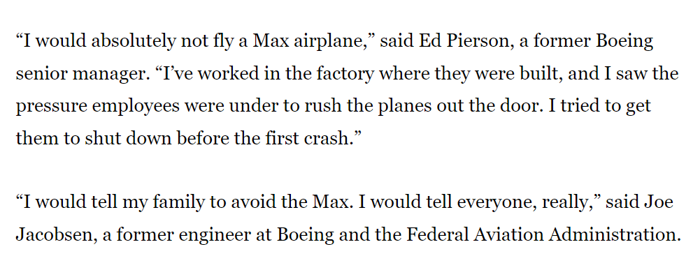 Even people who work at Boeing wouldn't fly on Boeing planes

🔗 latimes.com/california/sto…