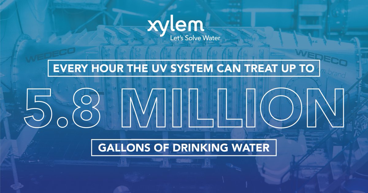 Xylem's tweet photo. To secure the drinking water supply for Greater Copenhagen, one of the largest UV disinfection systems in Europe was installed at a local water reservoir. The new solution utilizes two #Wedeco systems ensuring ample drinking water during peak hours. 

📖: https://t.co/9m5woB26kI https://t.co/E1fMXYg3j7