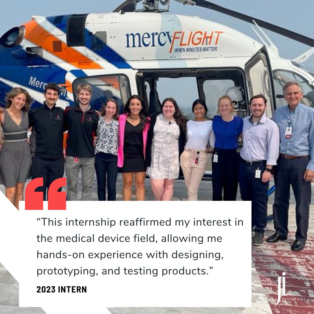 Hear from one of our 2023 interns! Our Internship is the place for hands-on learning in engineering, #STEM, education, philanthropy, & communications.

Apply by 11:59PM on February 19, 2024.

jacobsinstitute.org/careers/intern…

#JI #SummerInternship #BuffaloInternship #ComeInnovateWithUs