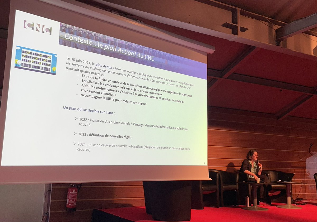 LeCNC's tweet photo. #ParisImages Présentation de l'étude « Diagnostic environnemental des studios de #tournage » par Sophie Jardillier, CNC
👉 Consulter l'étude : https://t.co/SijxUg54UV
#PlanAction #TransitionEcologique #TransitionEnergetique https://t.co/XmIKmONxsq
