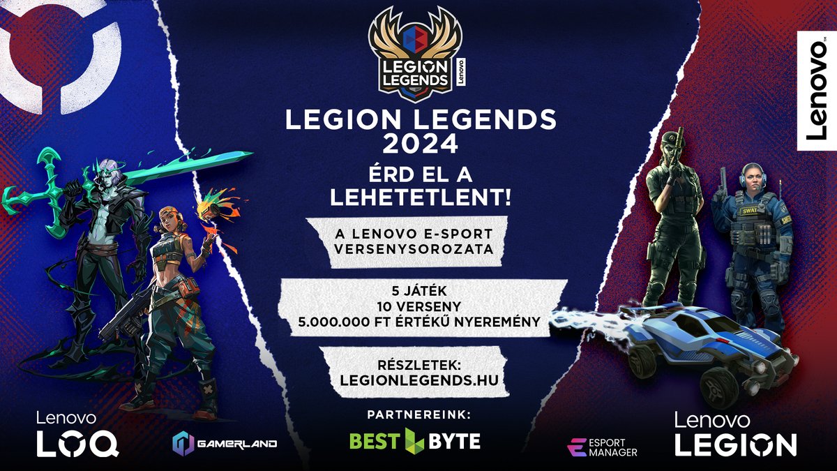 !Visszatér a Legion Legends!

Egész éves e-sport versenysorozattal támad a Lenovo Magyarország

-5 játék
-10 verseny
-Több mint 5.000.000Ft értékű összdíjazás

A CS2 jelentkezés már el is indult

Részletek: legionlegends.hu