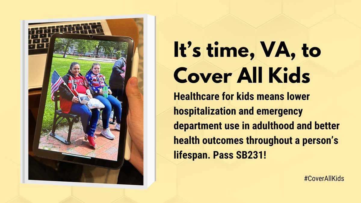 Spread the word! Continuing to champion in children's health coverage is an investment in a brighter, more prosperous future for Virginia. Together, let's ensure that every child is covered by moving forward the  #CoverAllKids bill 🌟