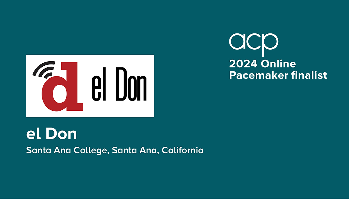 Congratulations to el Don, Santa Ana College — finalist for the Online Pacemaker!
ow.ly/PPgs50QyNLQ
