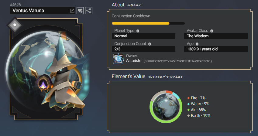 Astariste's tweet photo. Here's a breakdown on my @ApeironNFT Avatar's PvP Journey. What skills I use, what Apostles I use and my gameplan.

My #PlanetNFT's EV are the following:
() means it's from Birth Skills/Perks

- Air 65 (0)
- Water 9 (27)
- Earth 19 (5)
- Fire 7

With these Points I went with the following skills:
8/8 WC4 - Coldwater Ritual with 2 Upgrades
5/7 AC2 - ZipZap Orbs with All Upgrades
3/7 AC4 - Electrostatic Ray with 2 Upgrades

Perks:
Air - Focused on MSPD and Mana control
Earth - Focused on RES and Shields
Fire - Dumped on Raid (lol)

[Deck Build - Sustain/Control]

Apostles:
2x Warrior (Hangry Yell/Ice Cold Armor) - Anti-Rogue
2x Guardian (Prickly Personality/Leaping Shield Bonk) - Anti-DoT/CC
2x Rogue (Card Shark/Sneaky Smokescreen) - Utility

Playstyle:
I look at enemy team composition and decide what apostles I will bring with me.
I start with WC4 and quickly copy it with Card Shark. I use WC4 sparringly to maximize the heal benefits.
I focus on enemy squishy-postles whie supporting mine.
I play from a safe distance while making sure I'm always moving around to maximize the perks Static Charge and Feather Weight.
I use Electrostatic Ray only when Avatar is alone or far from its Apostles.
 ̶I̶ ̶g̶o̶ ̶i̶n̶ ̶f̶r̶o̶m̶ ̶t̶i̶m̶e̶ ̶t̶o̶ ̶t̶i̶m̶e̶ ̶t̶o̶ ̶s̶l̶a̶p̶ ̶m̶y̶ ̶e̶n̶e̶m̶y̶ ̶w̶i̶t̶h̶ ̶Z̶i̶p̶Z̶a̶p̶ ̶O̶r̶b̶s̶.̶

TL;DR my main role is to support my Apostles.

Countering Enemies:
- If opponent is a Tanky I focus on supporting my apostles with WC4 and Shields and let them do the damage with Ice Cold Armor. Once enemy apostles are gone I go aggressive combining WC4 and AC2/AC4.
- If opponent is a DoT-Enjoyer... Bring Pricky Guardian and focus on sustain.
- If opponent is a Sustain-type, I use 2 rogue and 2 warrior and try to clear enemy apostles quickly with Icecold Armor buffed with Sneaky Smokescreen

It all comes down to trying your best to outplay your opponent and trusting in your apostles.

If ya wanna talk about skills and stuff, do visit Doodaria! (Apeiron Discord) I basically live there.