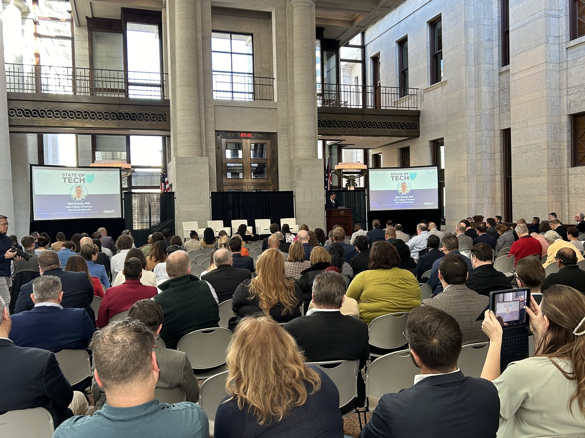 OhioXOrg's tweet photo. We’re thrilled to be joined by @JCUBolerDean who is sharing about the impact when tech industry + education work together.

@JohnCarrollU 

#StateofTech https://t.co/GpZx8FesXF