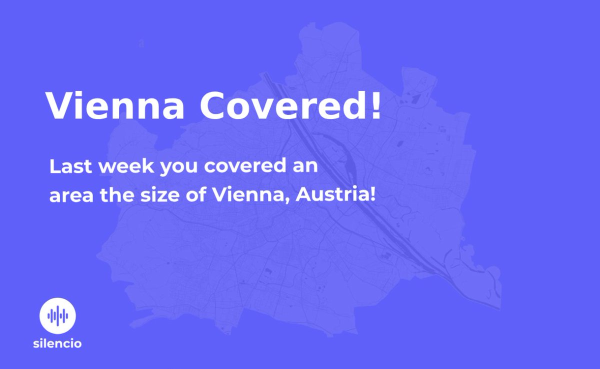 Last week you covered an area of more than 400 square km with your measurements which is the size of Vienna, Austria! 😱

How long until we manage to cover an area the size of the whole country within a week?