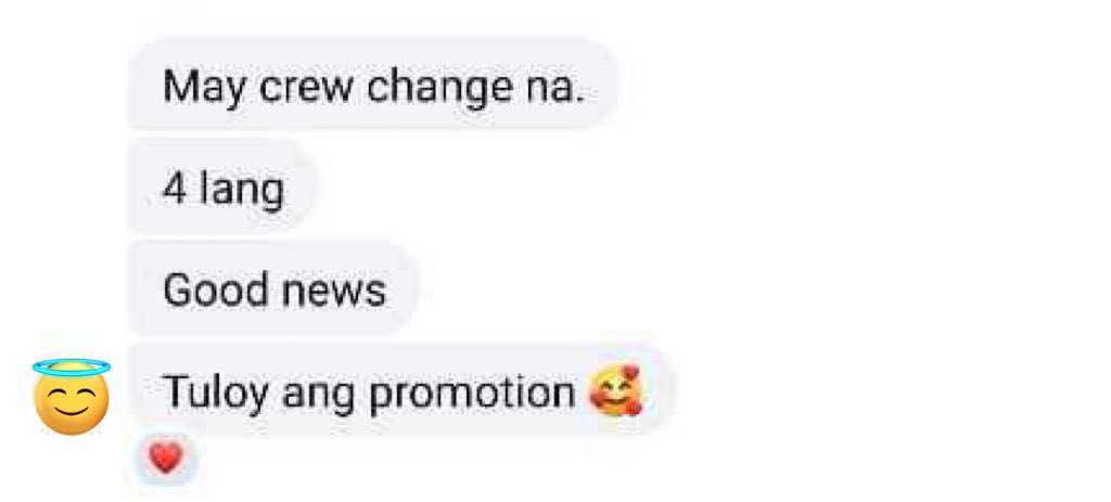 PauGelacio's tweet photo. My hubby deserves this promotion so much. TYL! 🙏 https://t.co/6vK7qWRysT